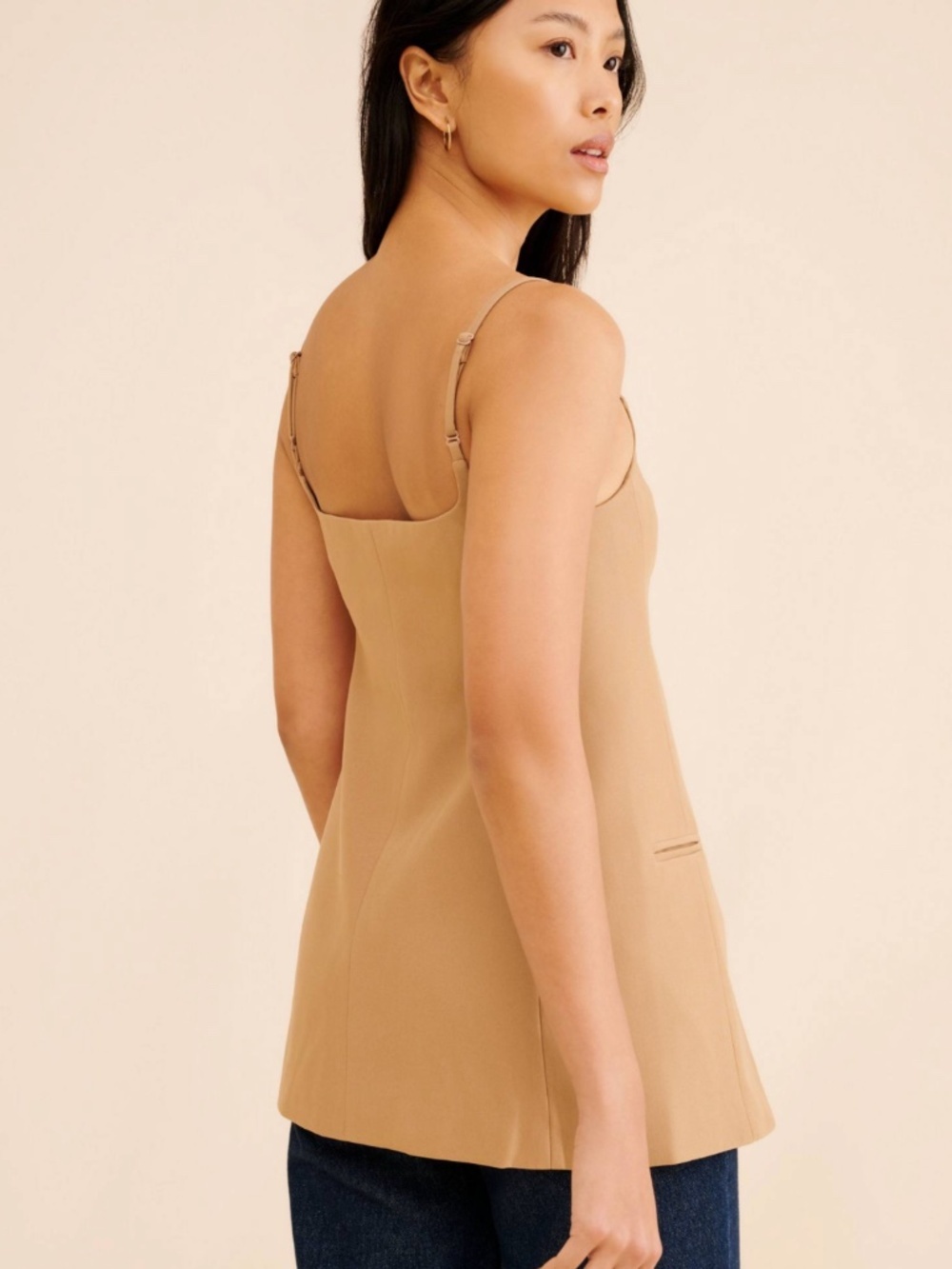 NWT MARE MARE x ANTHROPOLOGIE | Square-Neck Vest in Neutral | Size Small - Picture 4 of 12